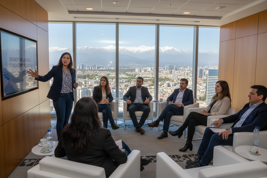 Si, pero quiero una empresa que se vea chilena, en una sala de reuniones.