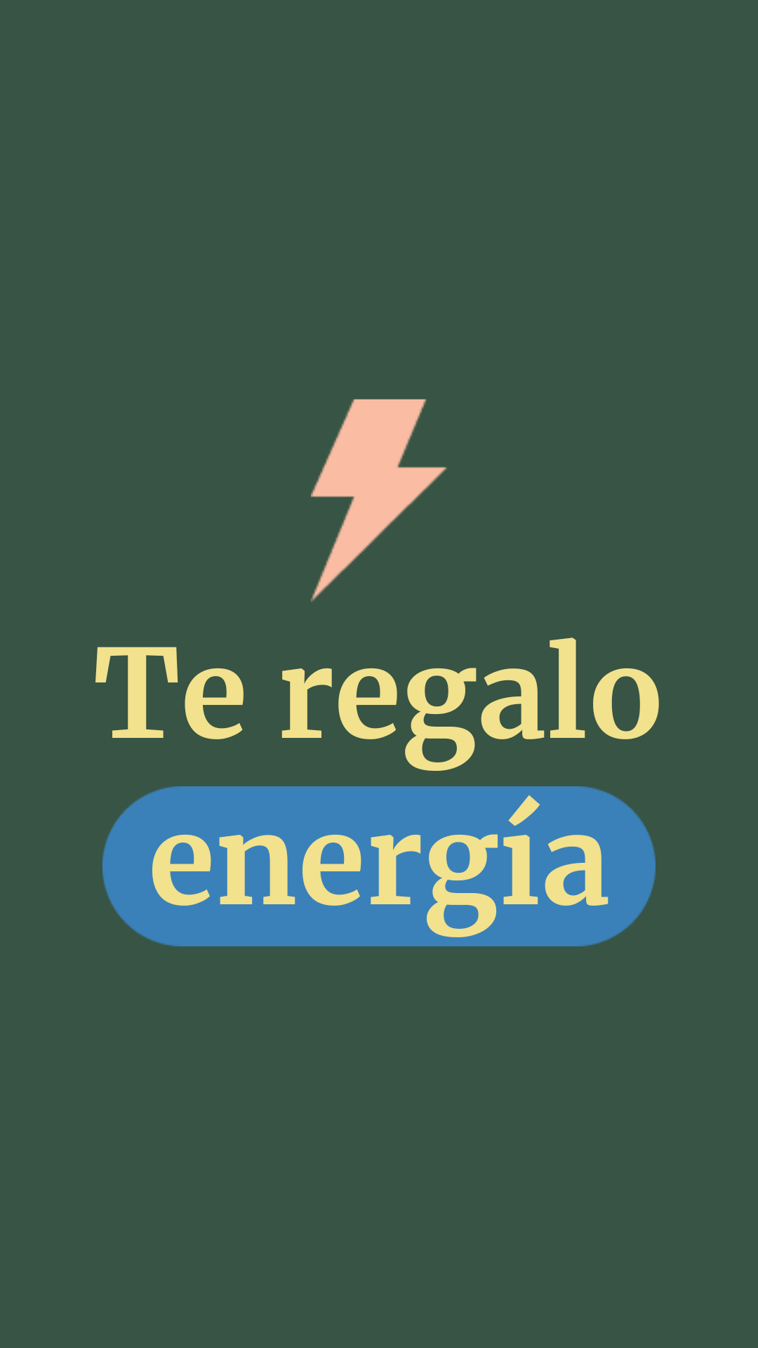 Recarga tu energía vital.